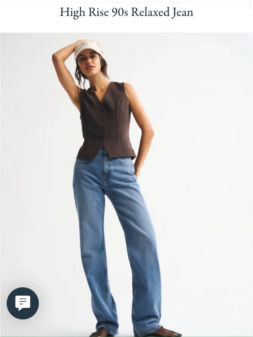 Abercrombie & Fitch Medium Blue High-Rise Relaxed Jeans